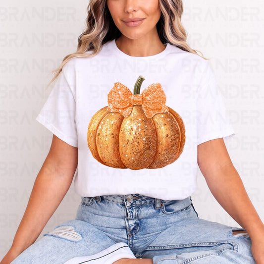 COQUETTE PUMPKIN *FAUX GLITTER* - DTF TRANSFER