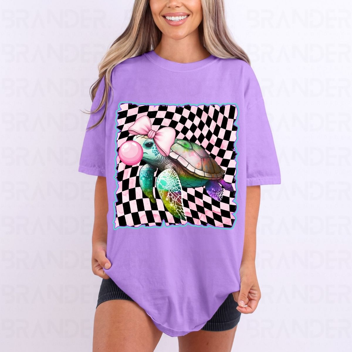 COQUETTE BUBBLE GUM SEA TURTLE - DTF TRANSFER