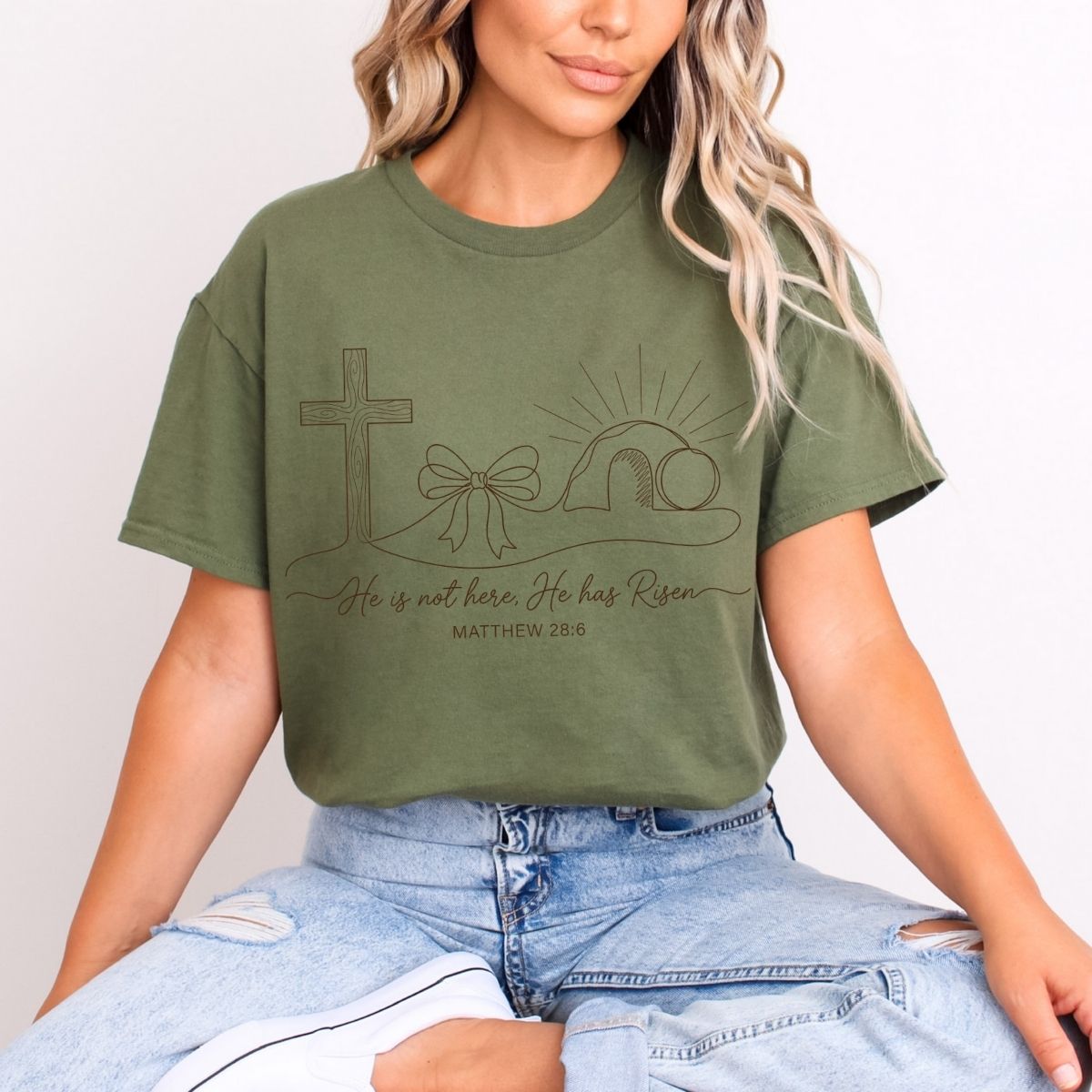 COQUETTE HE IS NOT HERE, HE HAS RISEN - DTF TRANSFER