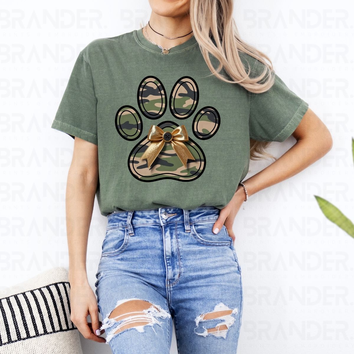 COQUETTE CAMO PAW PRINT - DTF TRANSFER