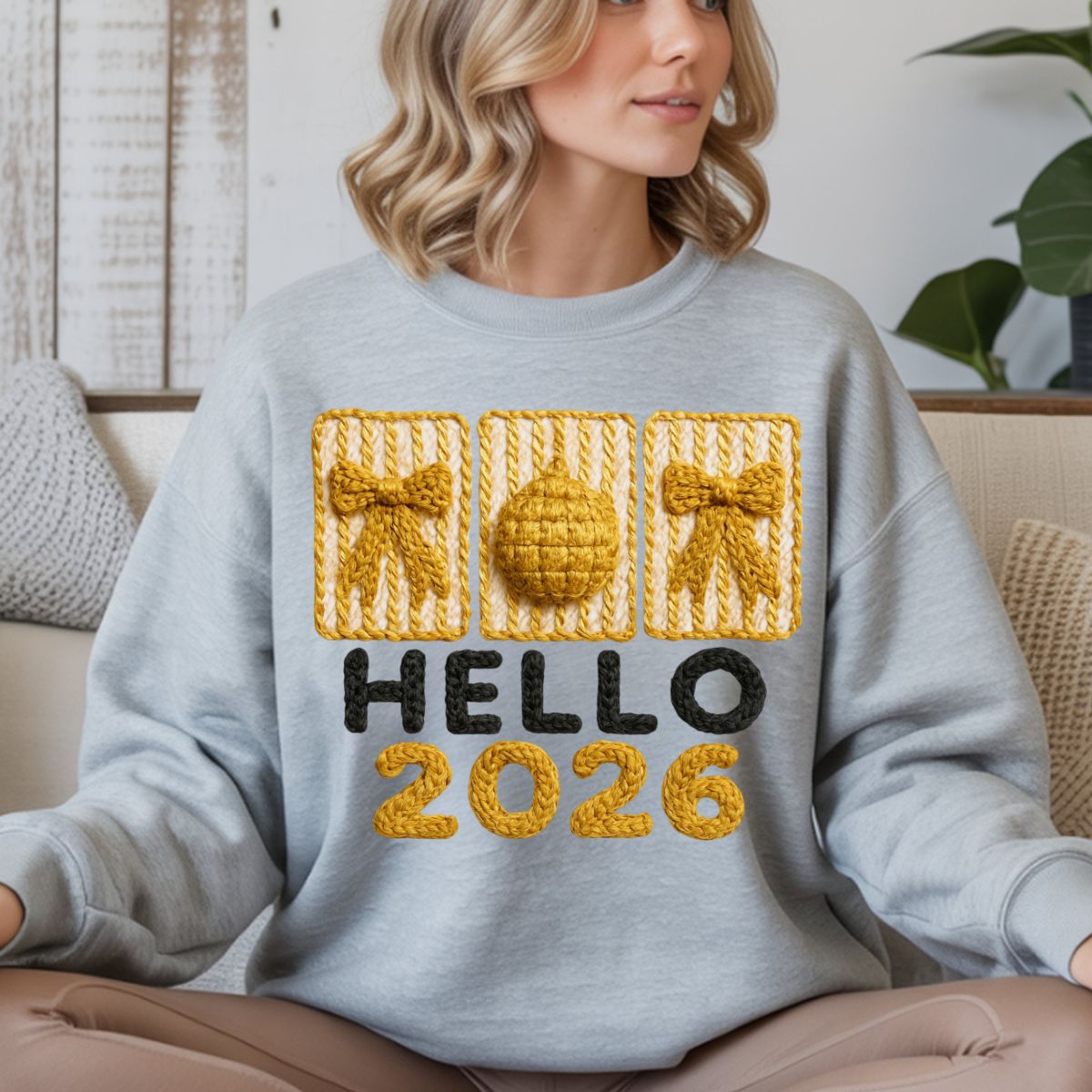 COQUETTE HELLO 2026 *FAUX YARN* - DTF TRANSFER