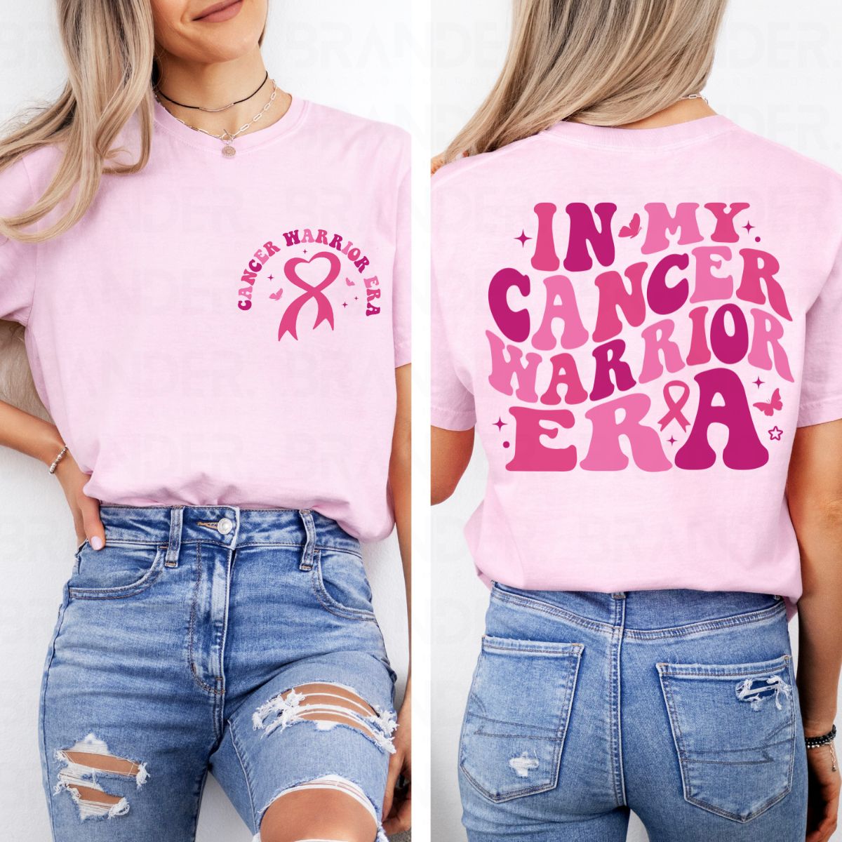 IN MY CANCER WARRIOR ERA - FRONT+BACK - DTF TRANSFER