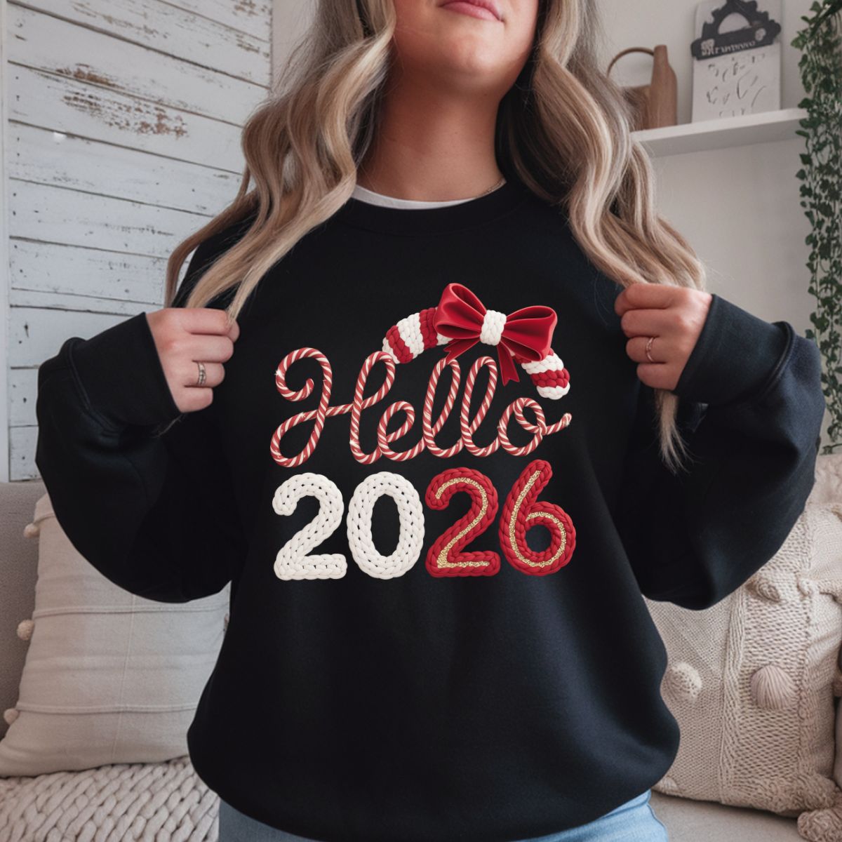 COQUETTE HELLO 2026 *FAUX YARN* - DTF TRANSFER