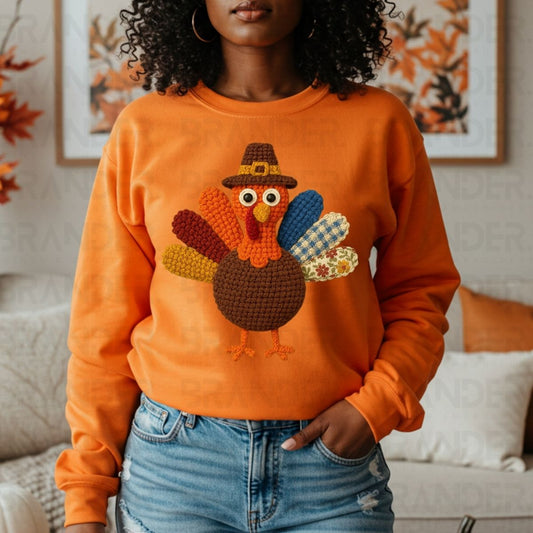 THANKSGIVING TURKEY *FAUX YARN* - DTF TRANSFER