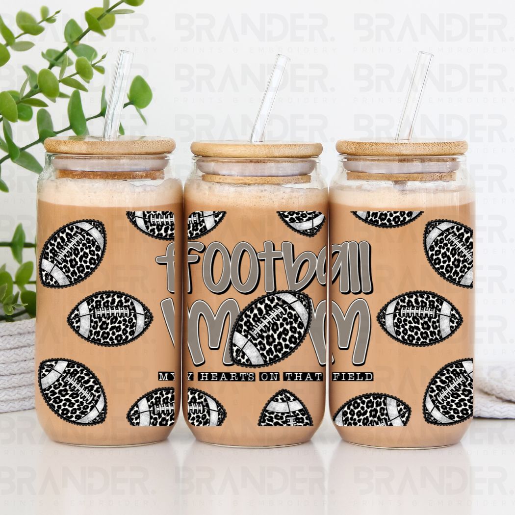 FOOTBALL MOM - 16 OZ - UV DTF