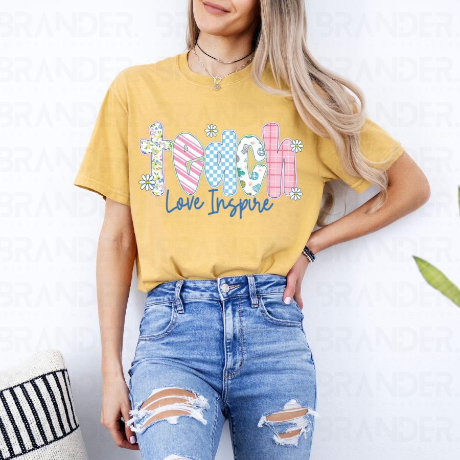 TEACH LOVE INSPIRE - DTF TRANSFER
