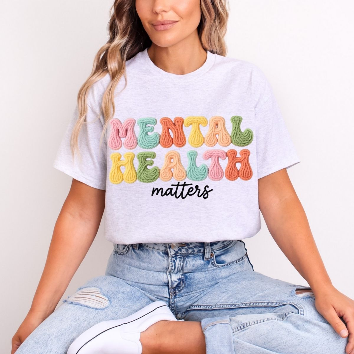 MENTAL HEALTH MATTERS *FAUX YARN* - DTF TRANSFER