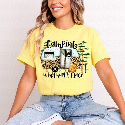 CAMPING IS MY HAPPY PLACE - DTF TRANSFER