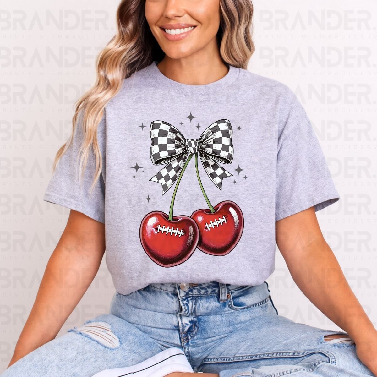 COQUETTE FOOTBALL CHERRIES - DTF TRANSFER