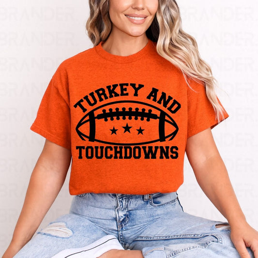 TURKEY AND TOUCHDOWNS - DTF TRANSFER