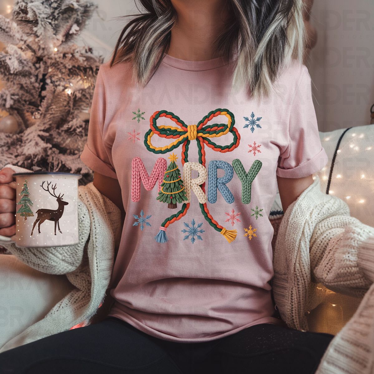 COQUETTE MERRY *FAUX YARN* - COMPLETED TEE