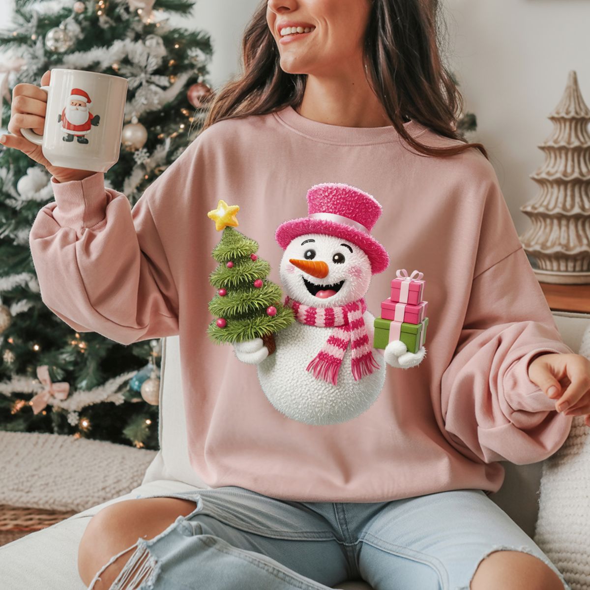 WINTER SNOWMAN *FAUX YARN* - DTF TRANSFER