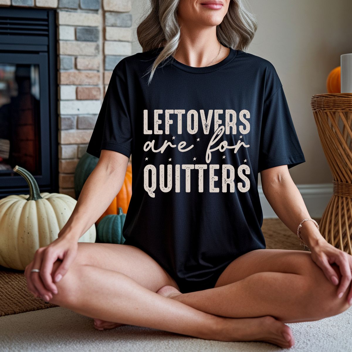 LEFTOVERS ARE FOR QUITTERS *TAN TEXT* - DTF TRANSFER