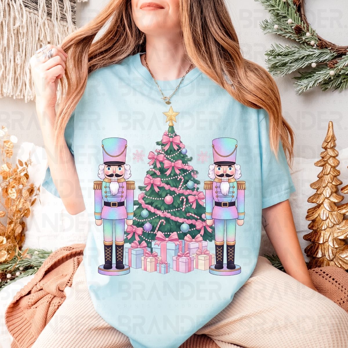 COQUETTE IRIDESCENT TREE AND NUTCRACKERS - DTF TRANSFER