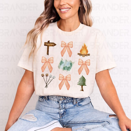 COQUETTE CAMPING DOODLE - DTF TRANSFER