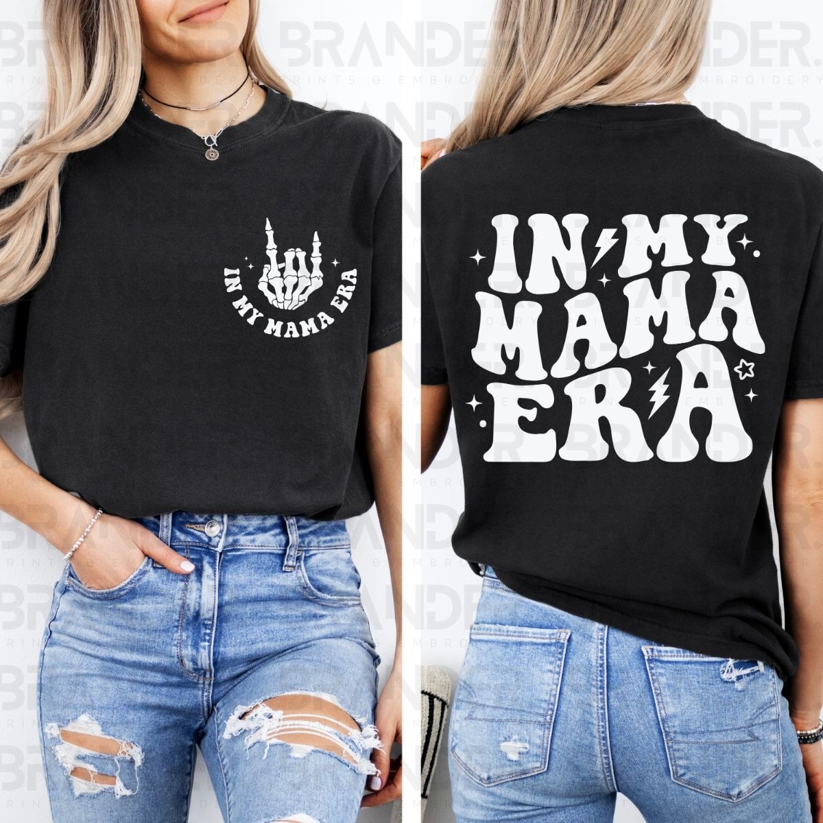 IN MY MAMA ERA - FRONT+BACK - DTF TRANSFER