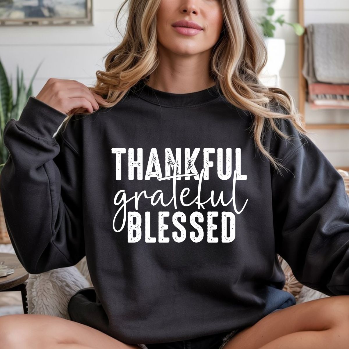 THANKFUL GRATEFUL BLESSED - DTF TRANSFER