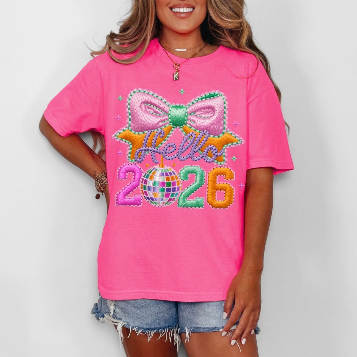 COQUETTE HELLO 2026 *FAUX YARN* - DTF TRANSFER