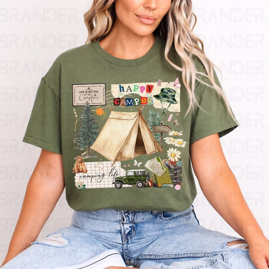 HAPPY CAMPER DOODLE - DTF TRANSFER