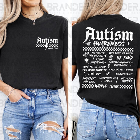 AUTISM AWARENESS - FRONT+BACK - DTF TRANSFER