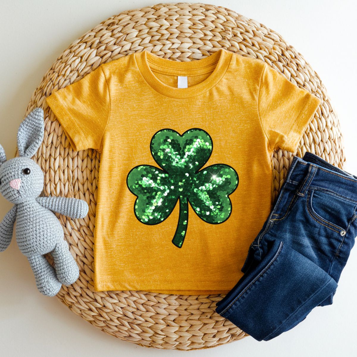 SHAMROCK *FAUX SEQUIN* - DTF TRANSFER