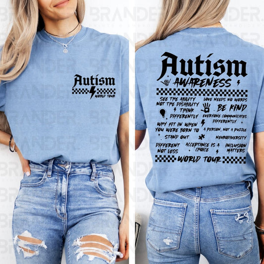 AUTISM AWARENESS - FRONT+BACK - DTF TRANSFER