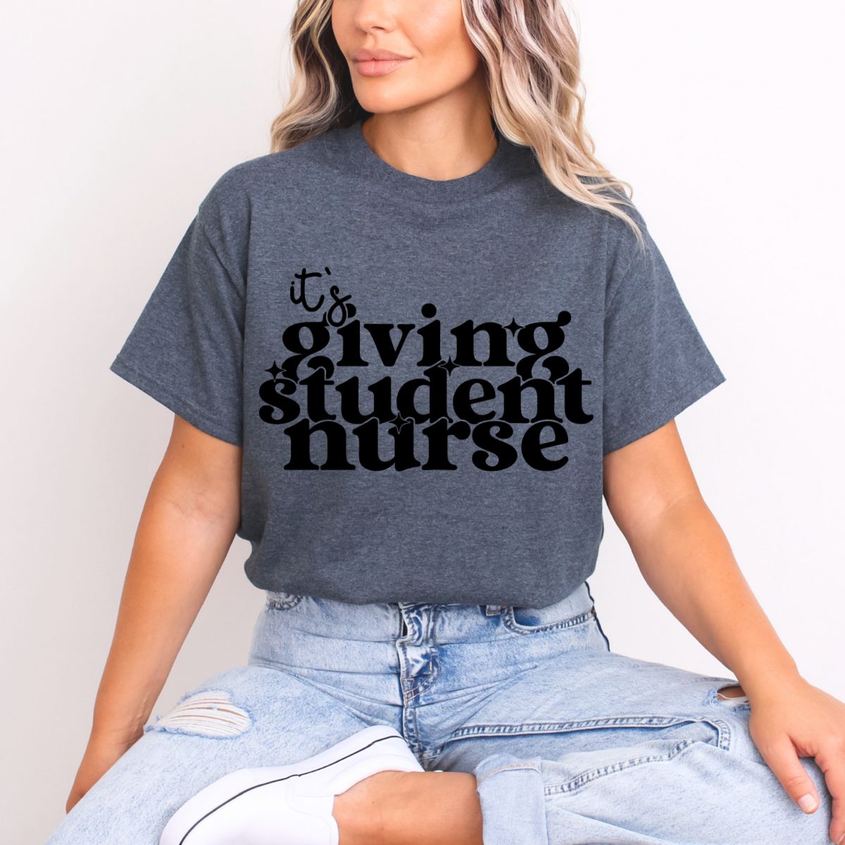 IT'S GIVING STUDENT NURSE *BLACK* - DTF TRANSFER