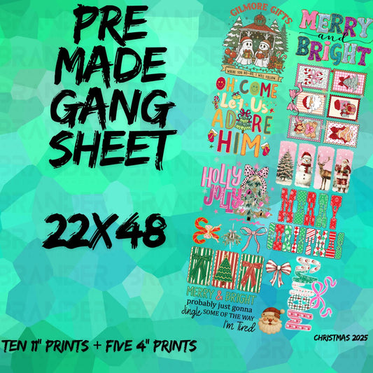 CHRISTMAS - 22X48 - PREMADE GANG SHEET