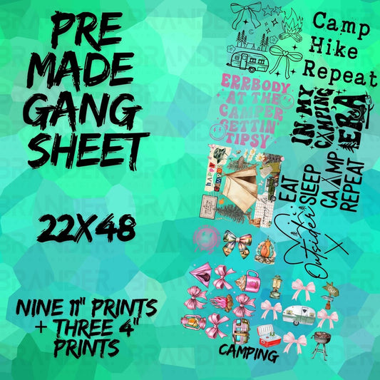 CAMPING - 22X48 - PREMADE GANG SHEET