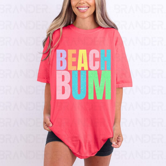 BEACH BUM - *W/GRUNGE* - DTF TRANSFER