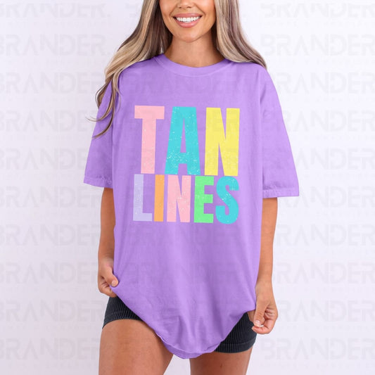 TAN LINES *W/GRUNGE* - DTF TRANSFER