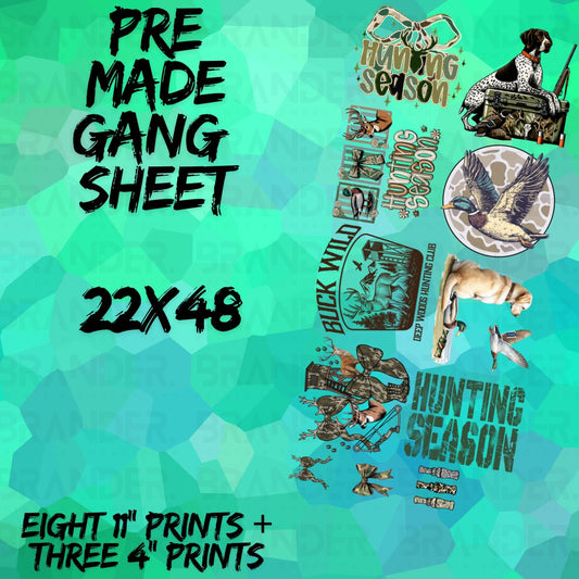 HUNTING - 22X48 - PREMADE GANG SHEET