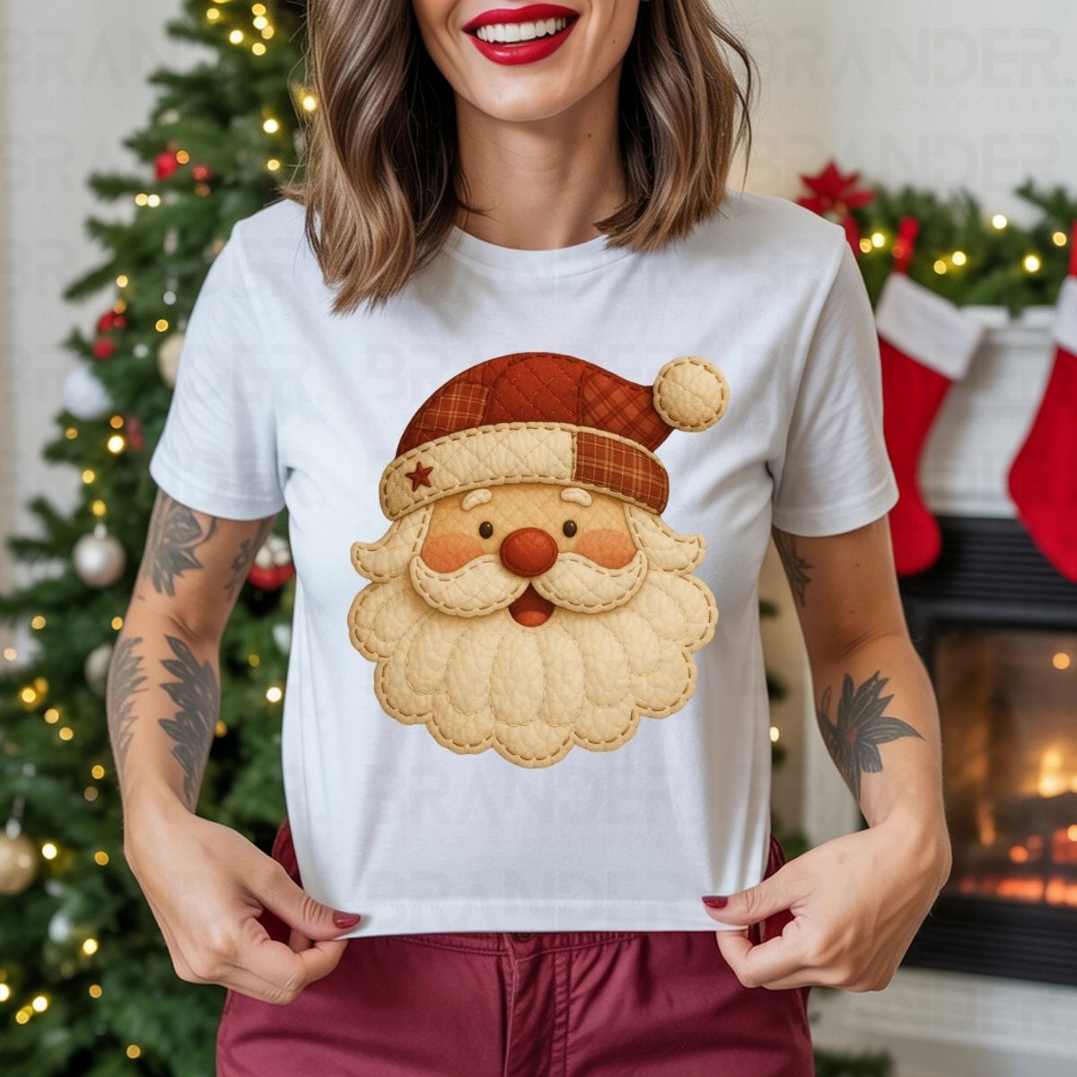 PATCHWORK SANTA - DTF TRANSFER