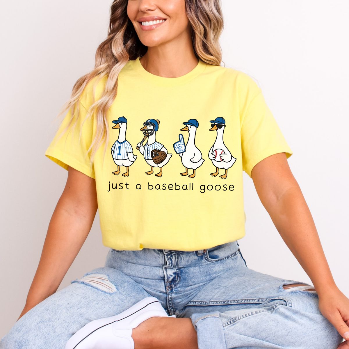 JUST A BASEBALL GOOSE *BLACK* - DTF TRANSFER