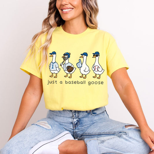 JUST A BASEBALL GOOSE *BLACK* - DTF TRANSFER