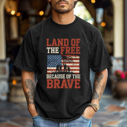 LAND OF THE FREE BECAUSE OF THE FREE - DTF TRANSFER