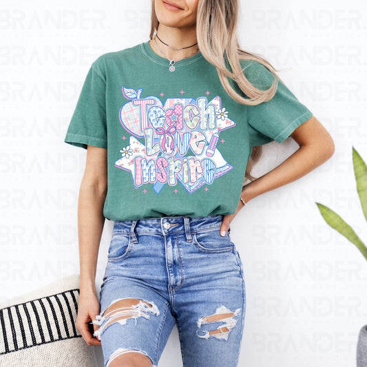 COQUETTE TEACH LOVE INSPIRE - DTF TRANSFER