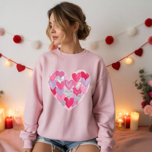 MINI PAINTED HEARTS - DTF TRANSFER