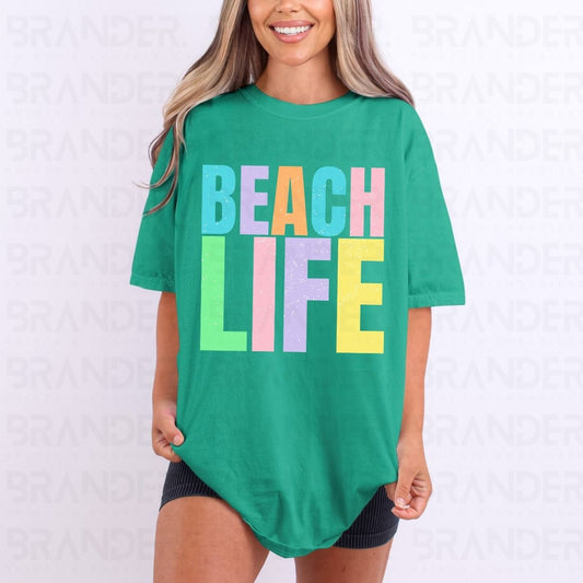 BEACH LIFE - *W/GRUNGE* - DTF TRANSFER