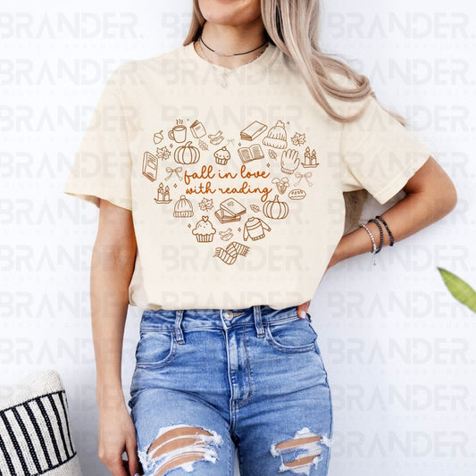 COQUETTE FALL IN LOVE WITH READING - DTF TRANSFER