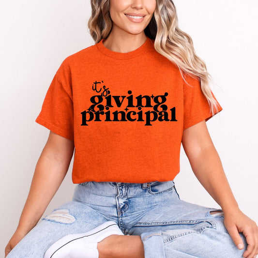IT'S GIVING PRINCIPAL *BLACK* - DTF TRANSFER
