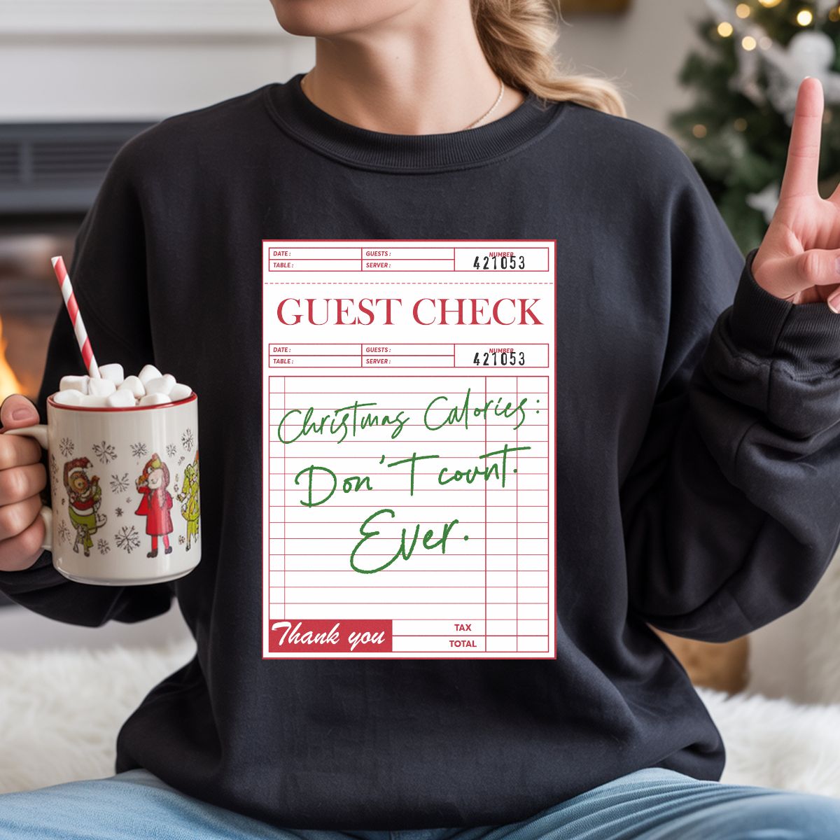 CHRISTMAS CALORIES DON'T COUNT - DTF TRANSFER