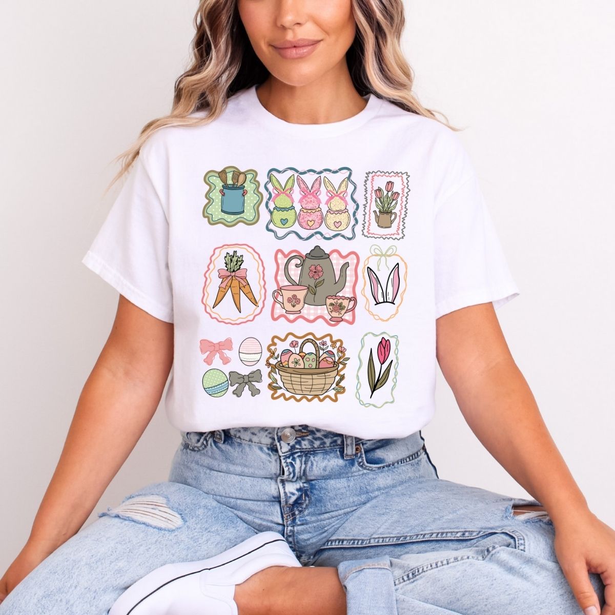 COQUETTE VINTAGE EASTER DOODLE - DTF TRANSFER