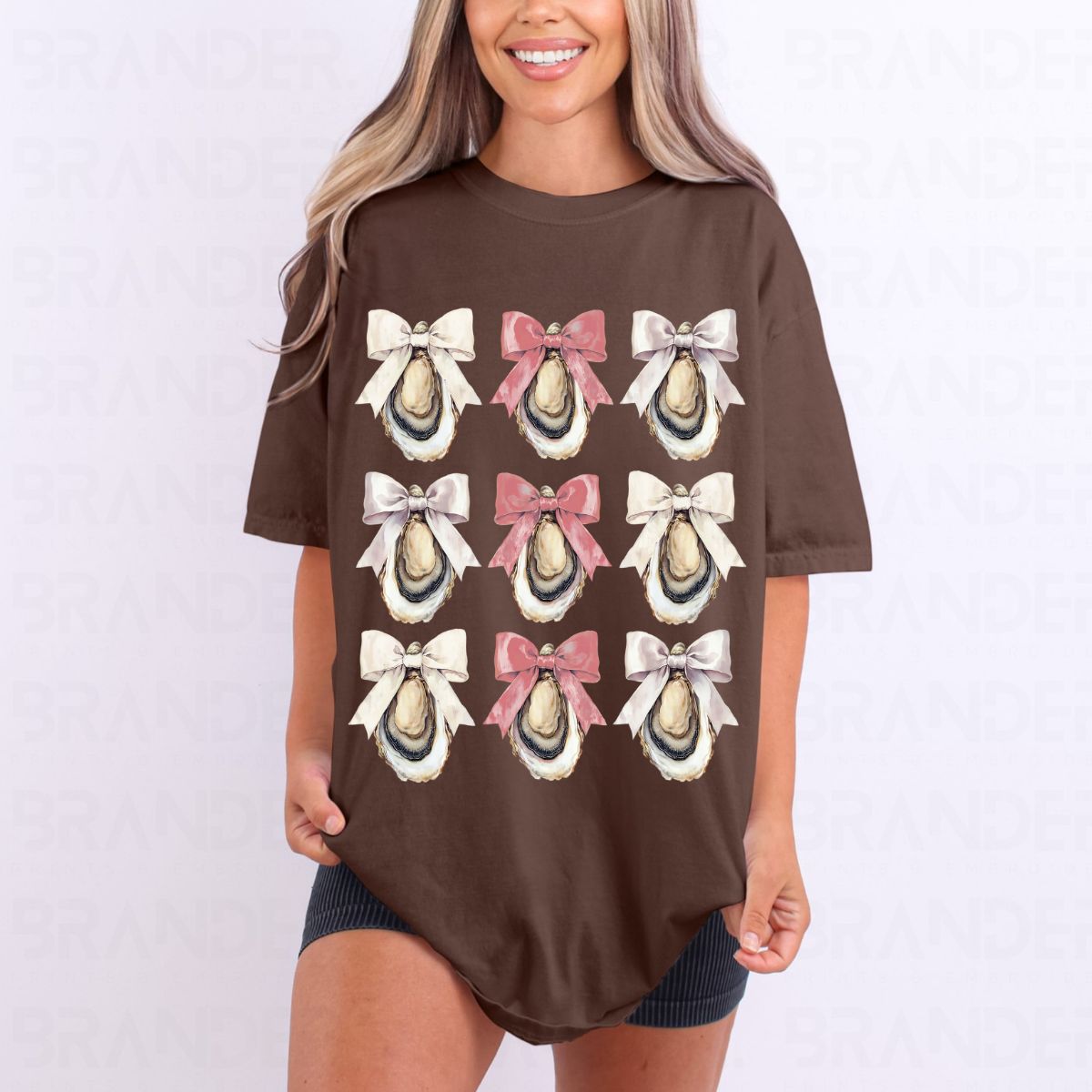 COQUETTE OYSTER GRID - DTF TRANSFER