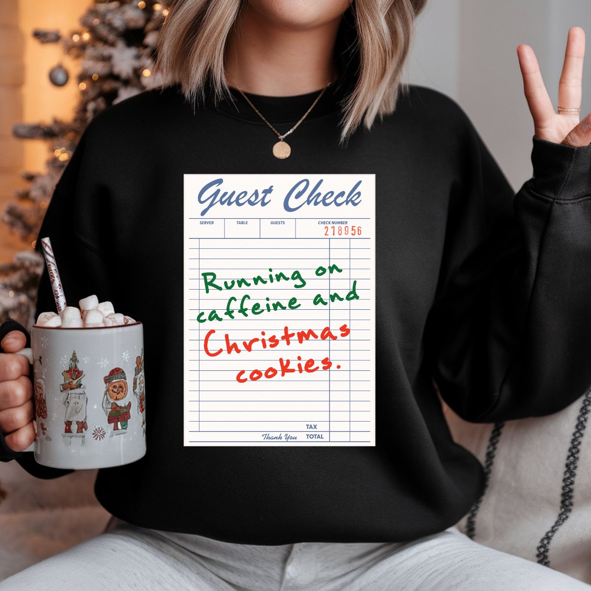 RUNNING ON CAFFEINE AND CHRISTMAS COOKIES - DTF TRANSFER