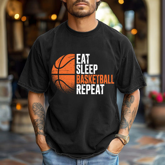 EAT SLEEP BASKETBALL REPEAT - DTF TRANSFER