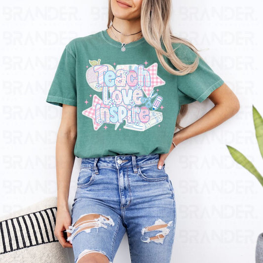 TEACH LOVE INSPIRE - DTF TRANSFER
