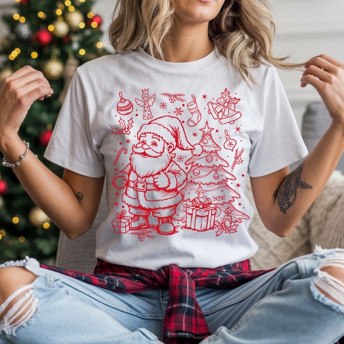 SANTA DOODLE - DTF TRANSFER