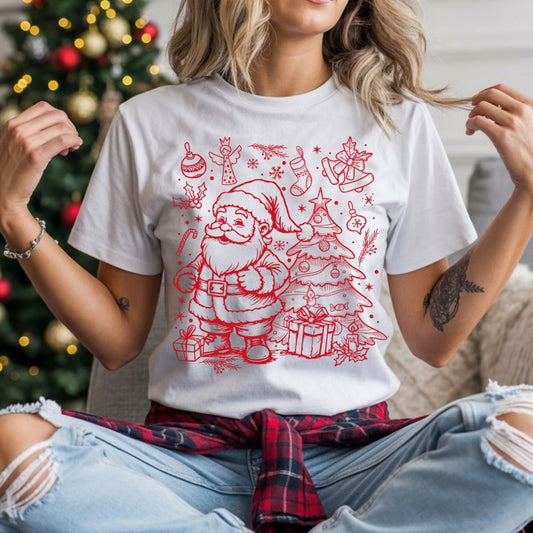 SANTA DOODLE - DTF TRANSFER