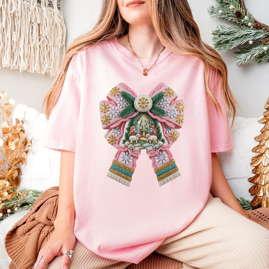 COQUETTE NATIVITY SCENE *FAUX YARN* - DTF TRANSFER